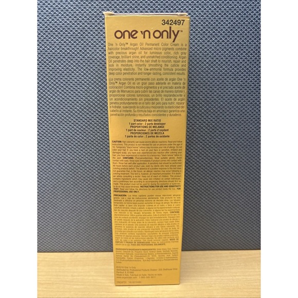 One 'N Only Argan Oil Hair Color 2V Violet Black Permanent Color - Picture 5 of 6